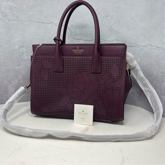Kate Spade New York NWT Cameron St Perforated Candace Satchel. - Picture 9 of 14